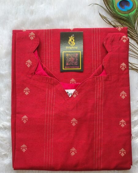 Premium Silk Kurti-  Red