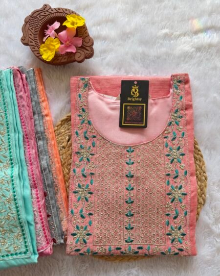 Dobby Festival Silk-Peach