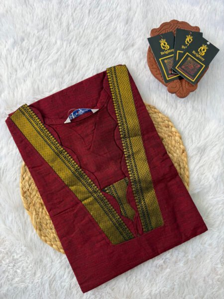 Chettinad Cotton Kurti- Maroon
