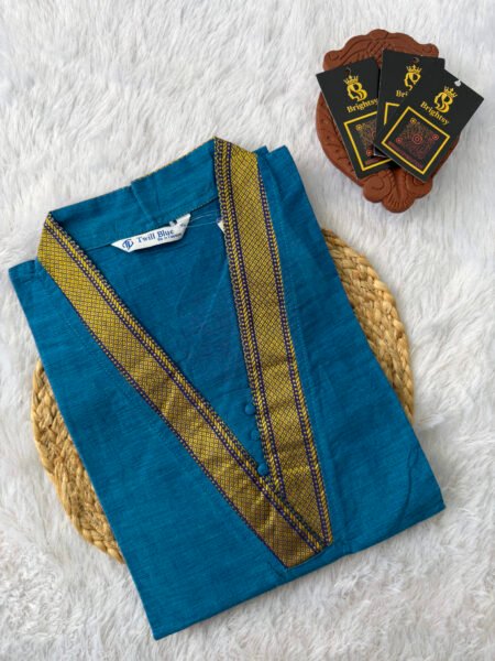 Chettinad Cotton Kurti- Blue