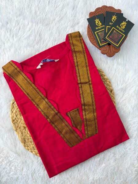 Chettinad Cotton Kurti- Pink