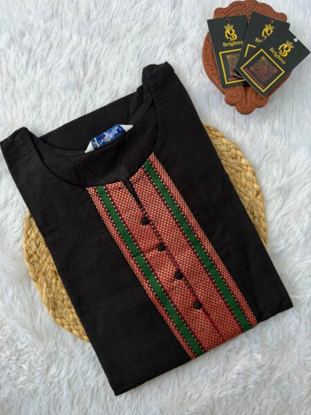 Chettinad Cotton Kurti- Black