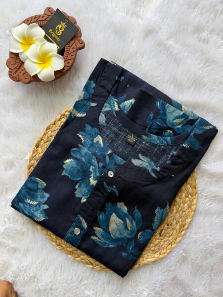 Regular Wear Kurti-  Dark Blue