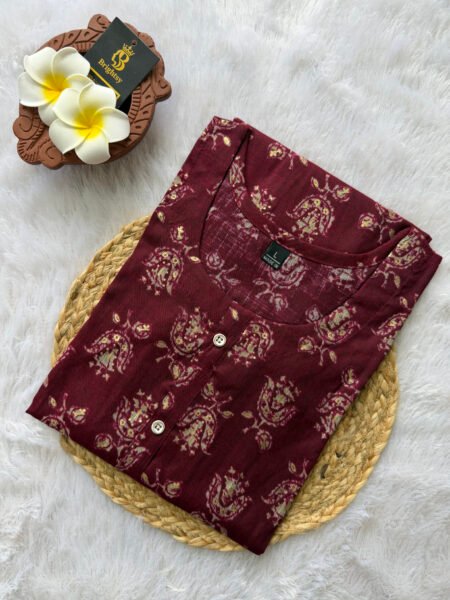 Regular Wear Kurti-  Maroon