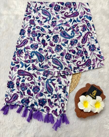 Purple Kalamkari Shawl