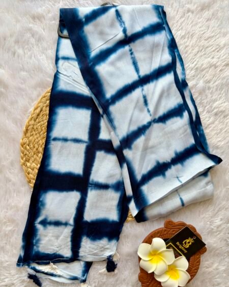 Indigo & White Stole-1