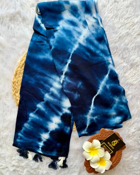 Indigo & White Stole-2