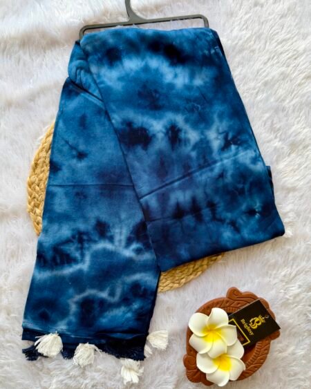 Indigo & White Stole-3