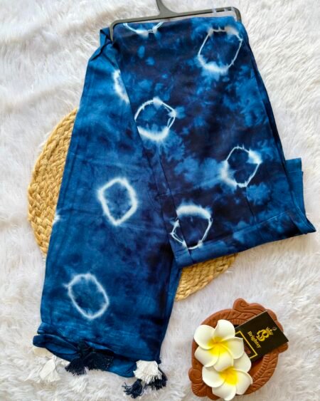 Indigo & White Stole-4