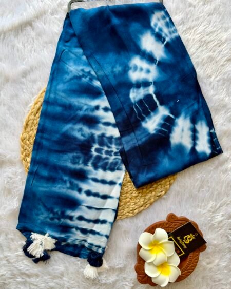 Indigo & White Stole-6