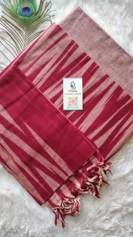 Ikkat Cotton Salwar Suit Material-Maroon