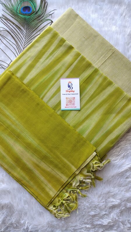 Ikkat Cotton Salwar Suit Material- Leaf Green
