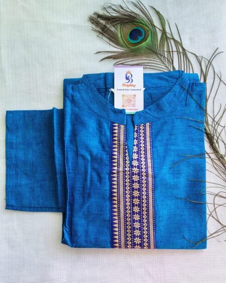 Chettinad Cotton Kurti- Blue