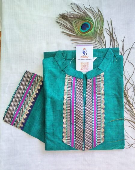 Chettinad Cotton Kurti- Green