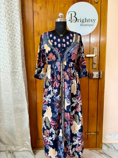 Rayon Umbrella Tops - Navy Blue
