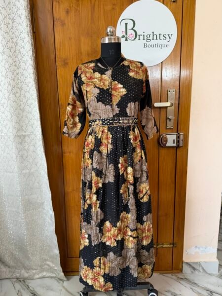 Rayon Umbrella Tops - Black & Mustard